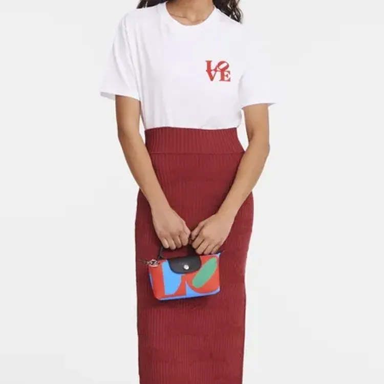 LONGCHAMP ROBERT INDIANA Collaboration Fabric Dumpling Bag Handbag Mini Women's Multicolor-4