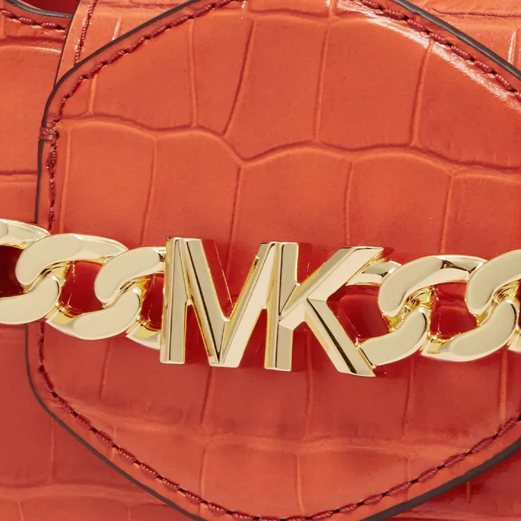MICHAEL KORS Hally Leather Crossbody Bags Shoulder Bags Mini Women's Orange-4
