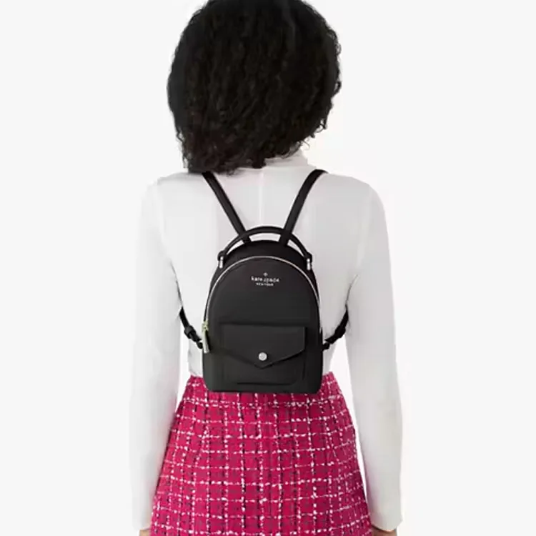 Kate Spade PVC Backpack Mini Women's Black-4