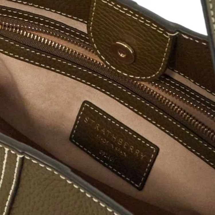 Strathberry Calfskin Shoulder Bag Women's Olive Green-2