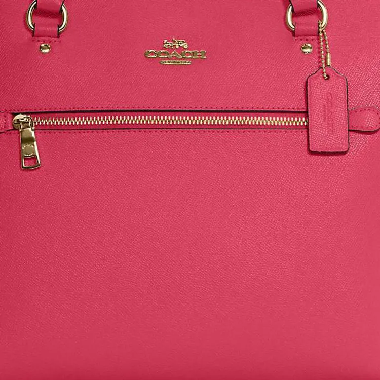 COACH Gallery Leather Tote Bag Shoulder Bag Large Size Women's Pink-3