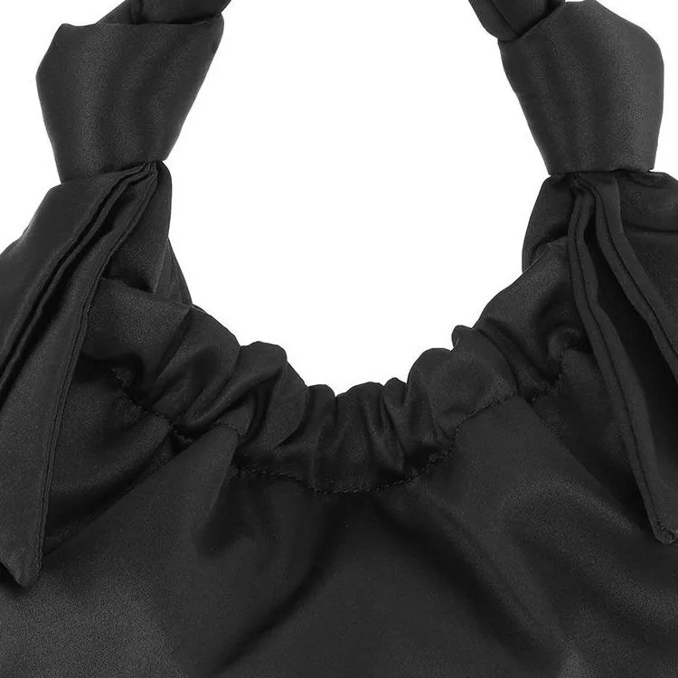 GANNI Polyester Hobo Bag One Shoulder Handbags Small Size Women's Black-3