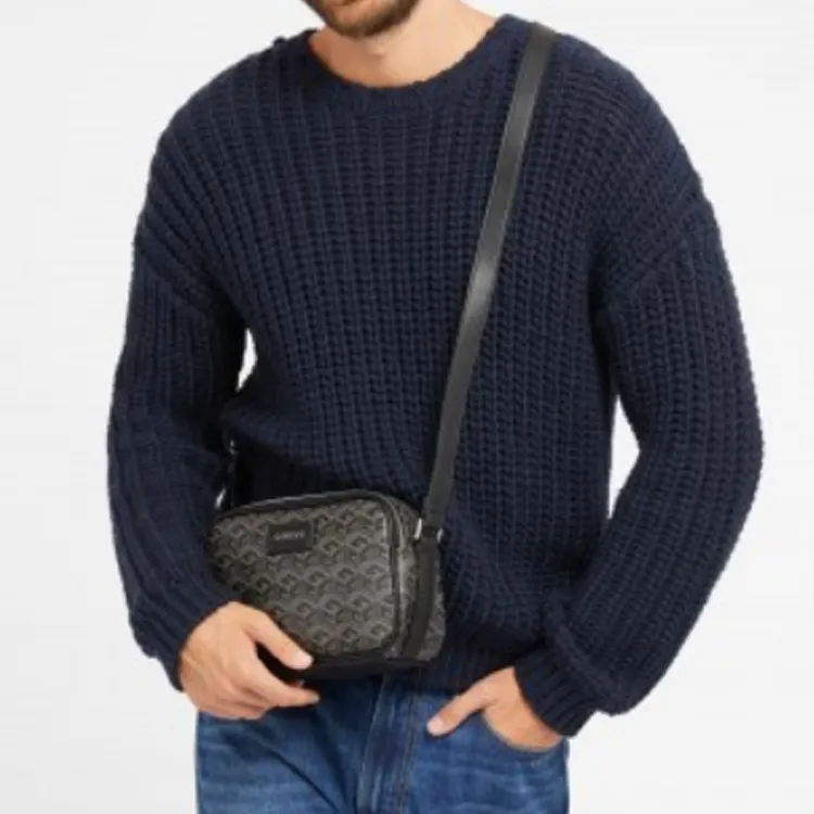 GUESS PU Camera Bags Shoulder Bags Regular Men's Black-4