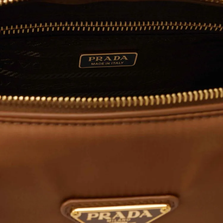 PRADA Re Nylon Recycled Nylon Shoulder Bag Medium Size Women's Brown-6