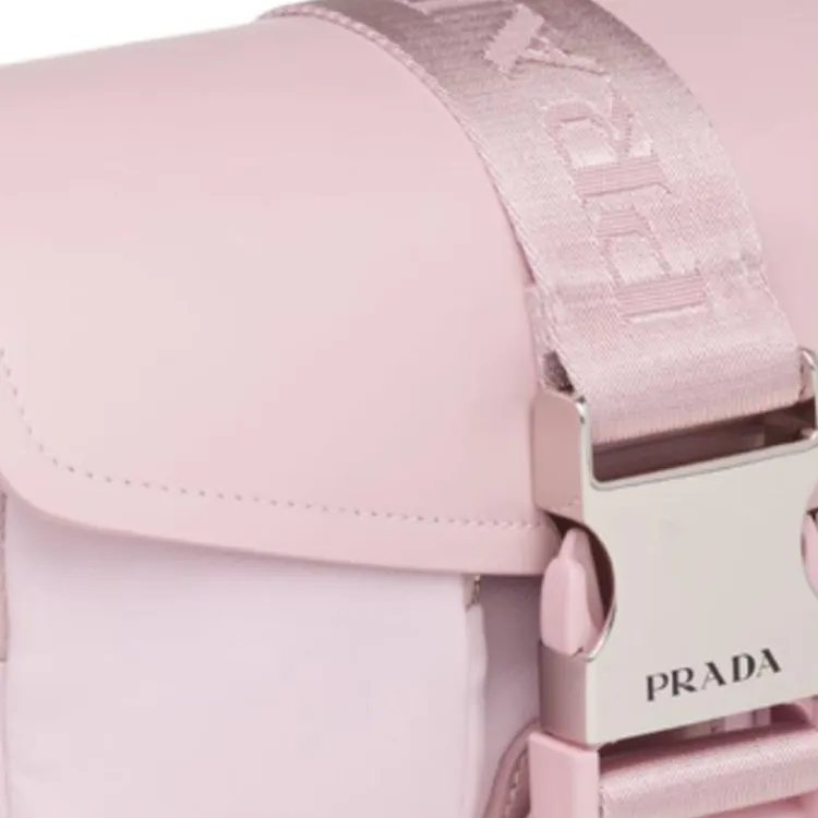 PRADA Shiny Leather With Nylon Flap Bag, Crossbody Bag, Shoulder Bag Women's-4
