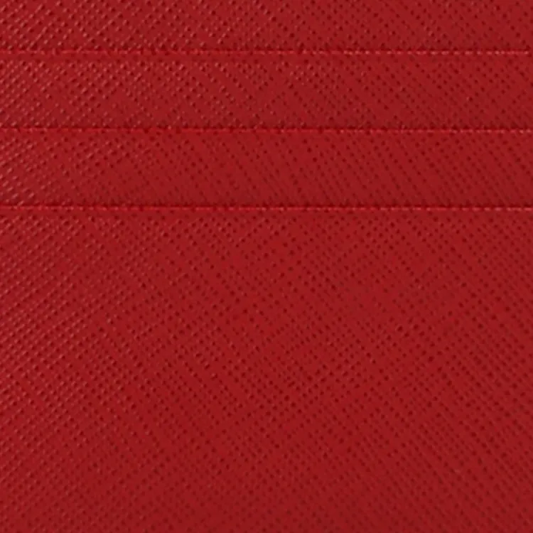 PRADA Cow Leather Card Holder Card Holder Women's Red-3