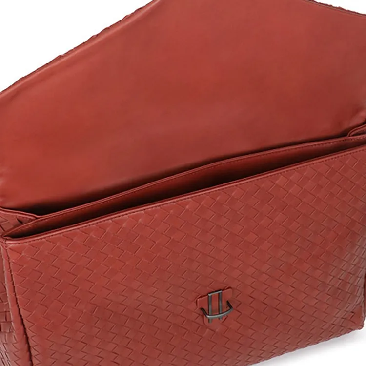 Bottega Veneta Sheepskin Briefcase, Handbag Regular Men's Red-4