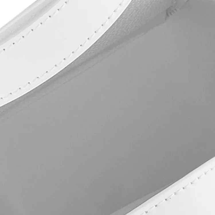 LACOSTE PVC Bucket Bags Shoulder Bag Crossbody Bag Handbag Medium Size Women's White-3