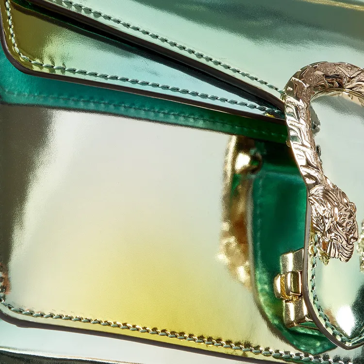GUCCI Dionysus Leather Shoulder Bag Regular Women's Green-6