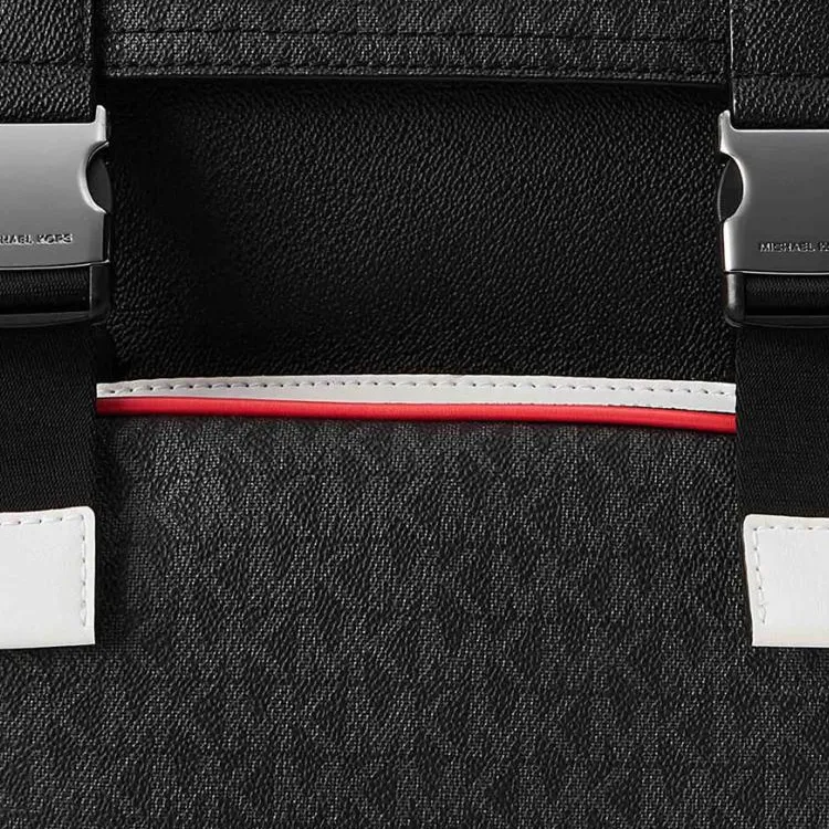 MICHAEL KORS MK Cooper Backpack Large Size Men's Black/Red-2
