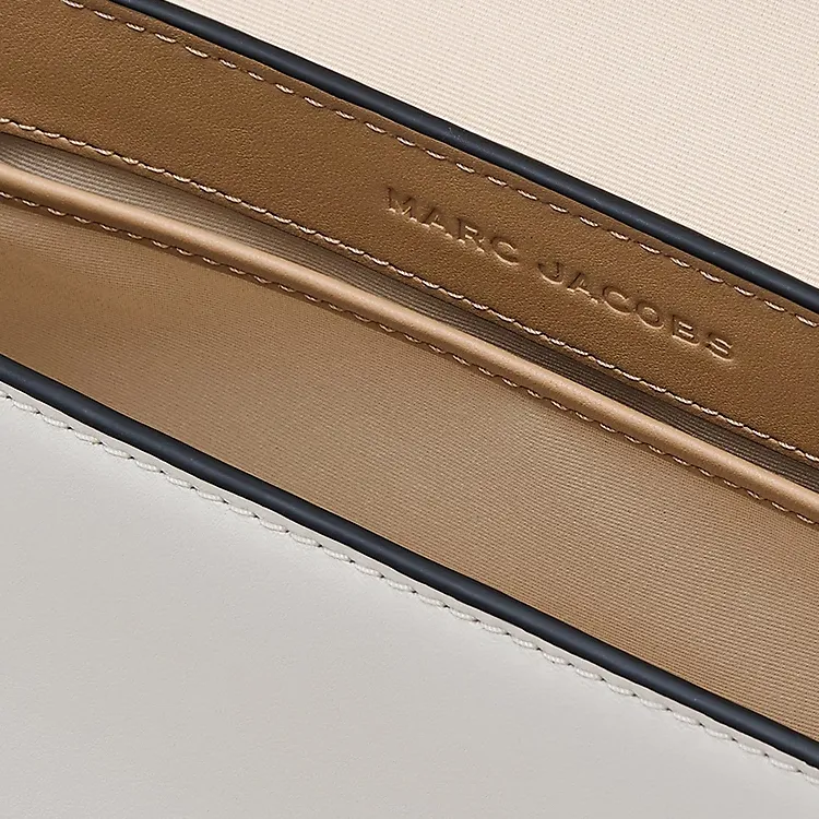 MARC JACOBS Leather Shoulder Bag Women's Khaki & White-4