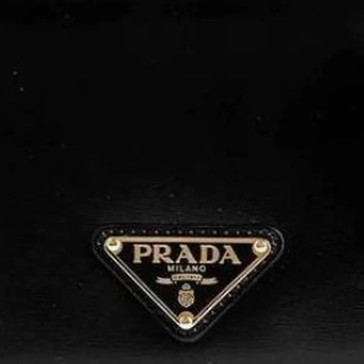 PRADA Triangle Calfskin Shoulder Bag Regular Women's Black-1