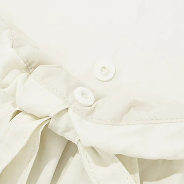 COVERNAT Nylon Shoulder Bag Medium Size Women's White-4