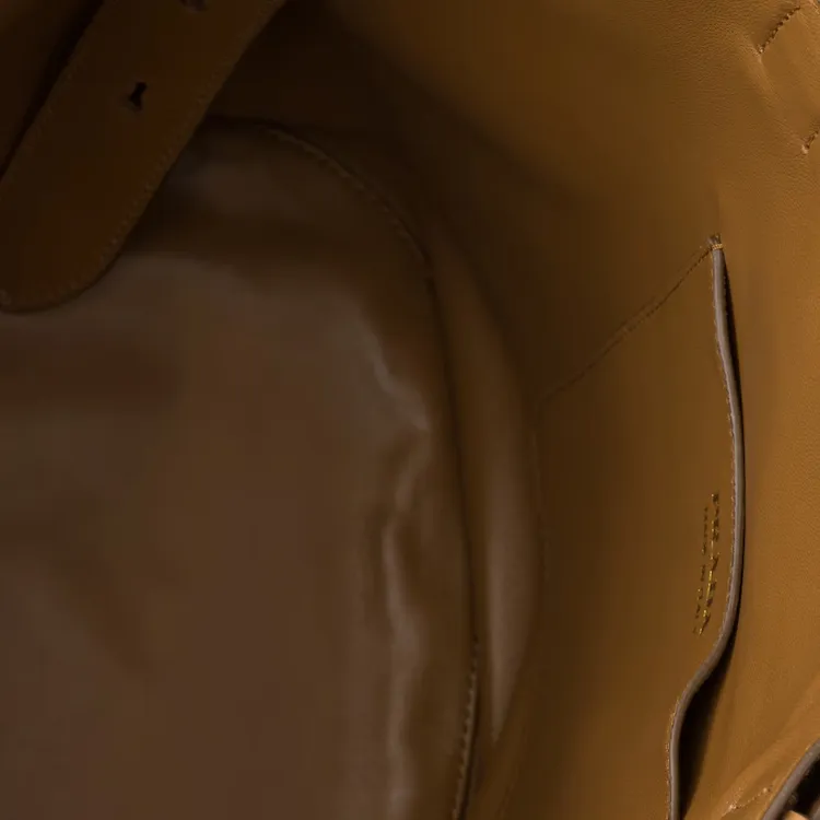 PRADA Cow Leather Bucket Bag, Shoulder Bag Women's Caramel Brown-3