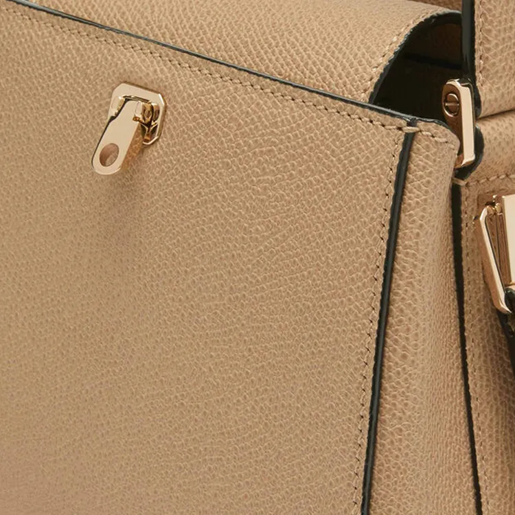 Valextra Brera Calfskin One Shoulder Handbag Mini Women's Beige-3