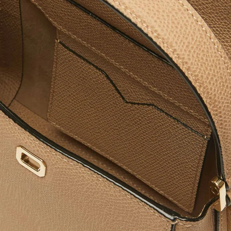 Valextra Brera Calfskin One Shoulder Handbag Mini Women's Beige-2