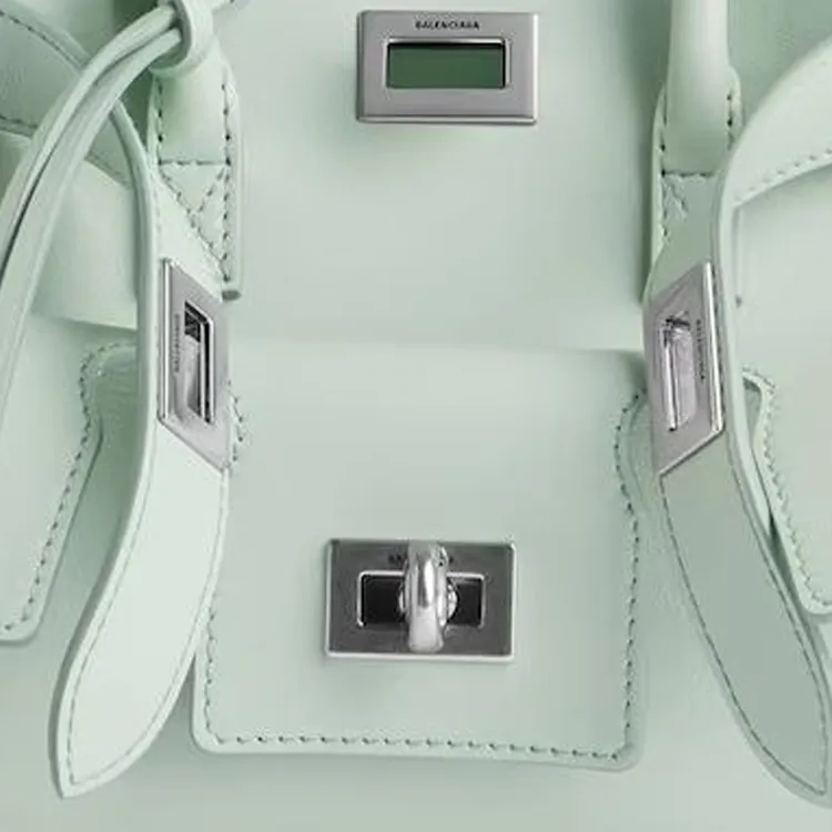 Balenciaga Bel Air Calfskin Tote Bag, Single Shoulder Handbag Mini Women's Mineral Green-5