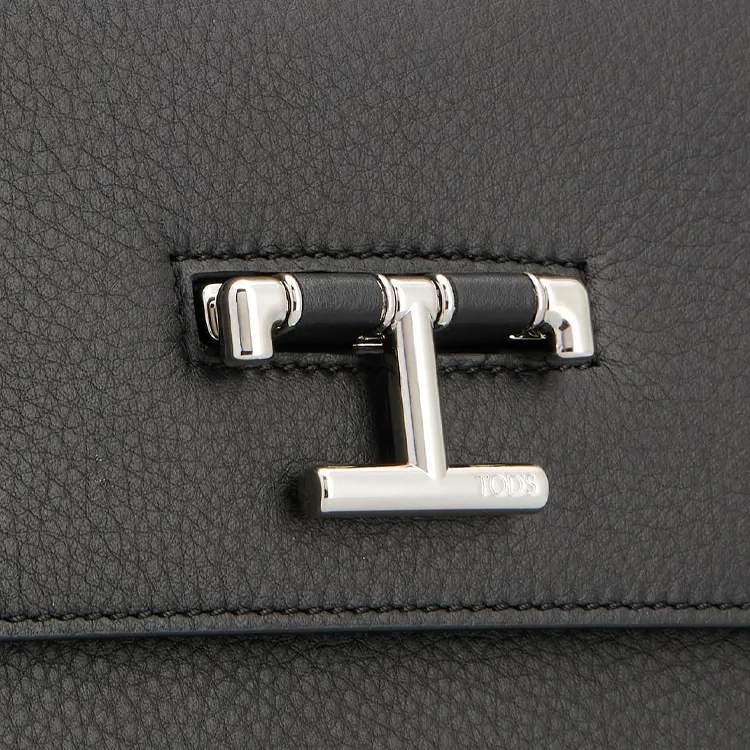 TOD'S Calfskin File Bag Shoulder Bag Regular Men's Black-4