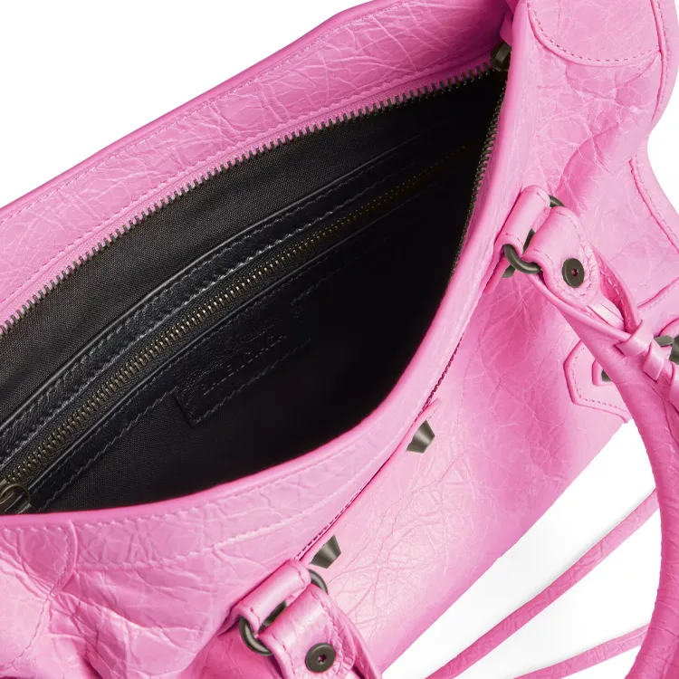 Balenciaga Le City Sheepskin One Shoulder Handbag Women's Bright Pink-5
