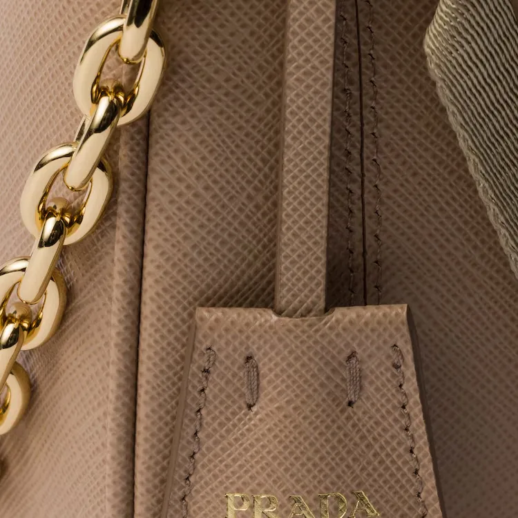 PRADA Re Edition Calfskin Shoulder Bag Women's Beige-4