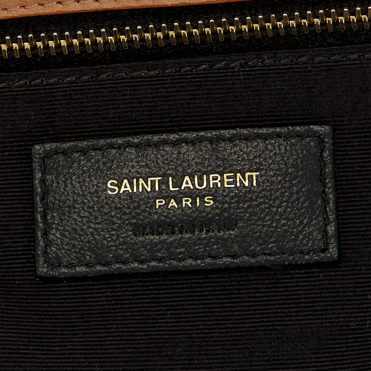 SAINT LAURENT Calypso Lambskin Shoulder Bag Medium Size Women's Khaki-5