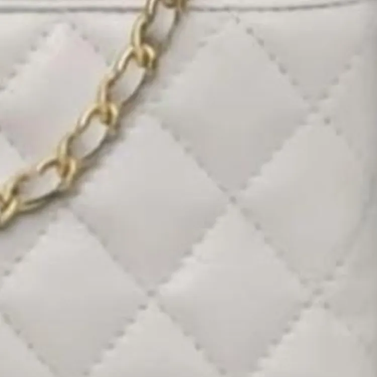 CHANEL Litchi Grain Cow Leather Shoulder Bag, Crossbody Bag, Handbag Trumpets Women's Gray-4