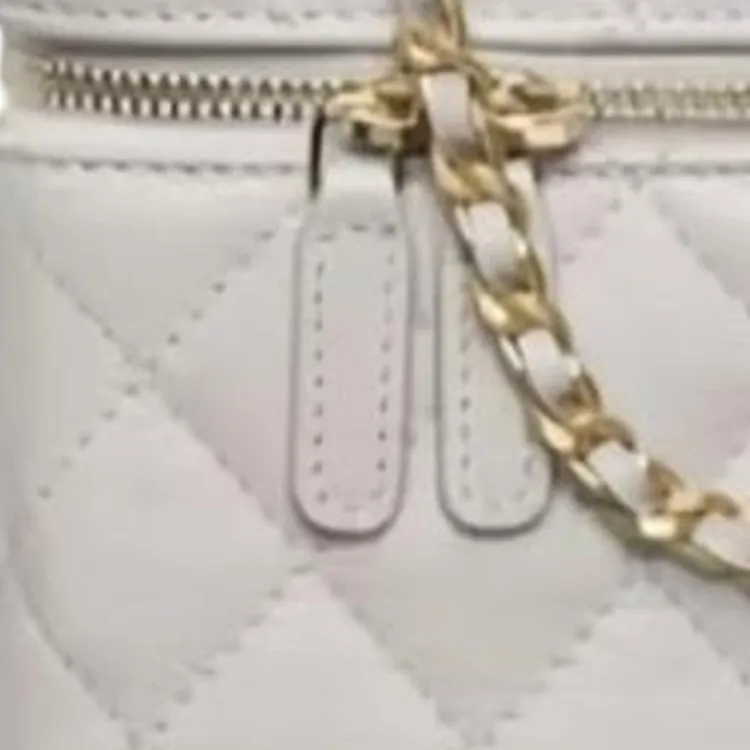 CHANEL Litchi Grain Cow Leather Shoulder Bag, Crossbody Bag, Handbag Trumpets Women's Gray-3