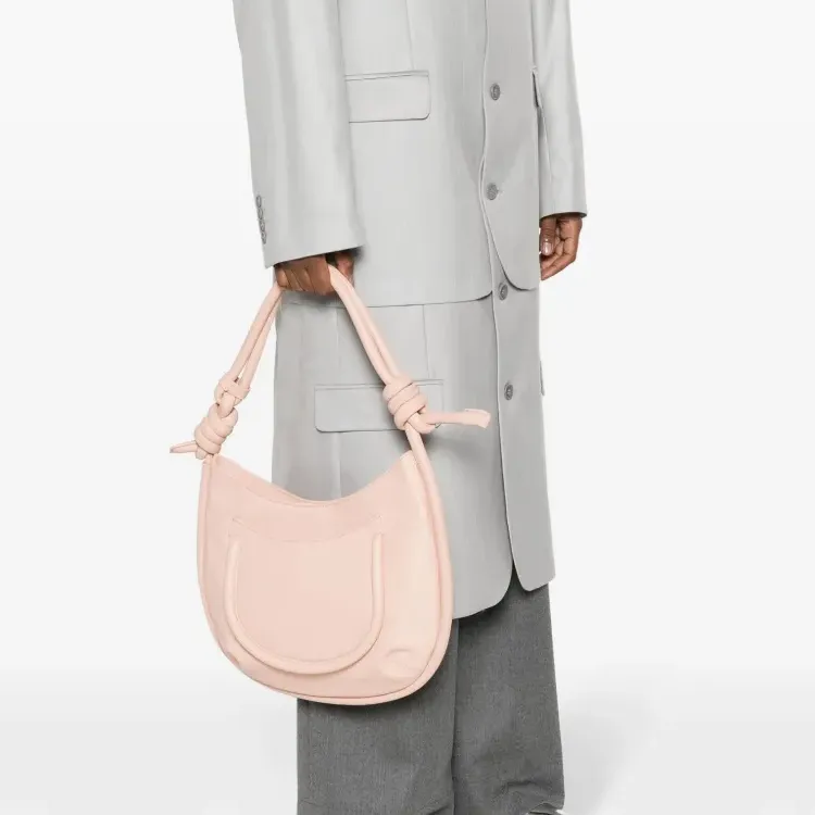 Zanellato Cow Leather With Cotton Handbag Women's Pink-4