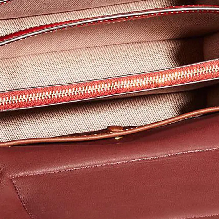 COACH Hero Glove Tanned Leather Small Square Bag Shoulder Bag Small Size Women's Red-4