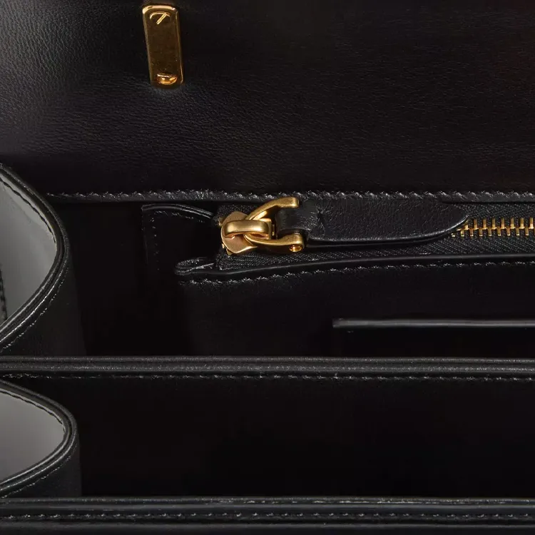 Valentino Cow Leather Handbag Women's Black-5