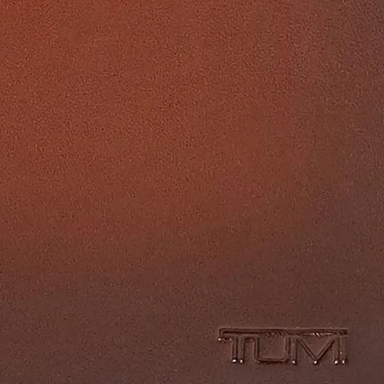 TUMI Leather Wallet Regular Men's Red Brown-2