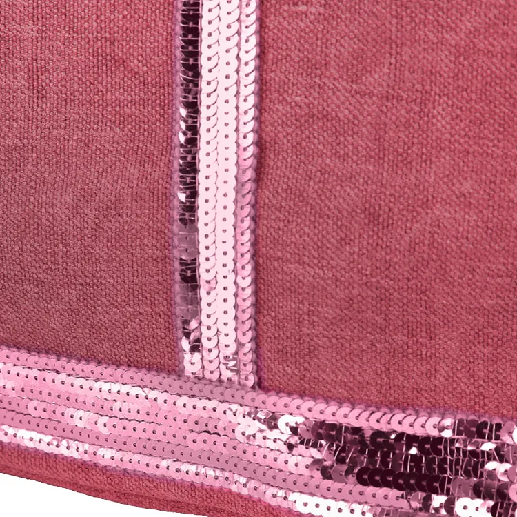 Vanessa Bruno Linen Tote Bag, Shopping Bag, Shoulder Bag, Handbag Large Size Women's Pink-5