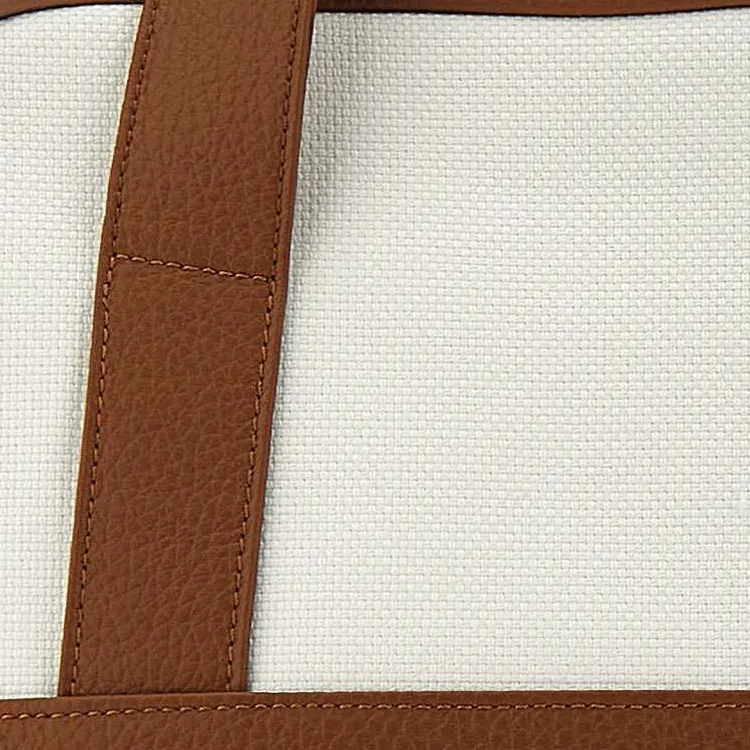 ELEVENTY FIRSTCLASS MADE IN ITALY Cotton Travel Bag Men's Brown & White-2