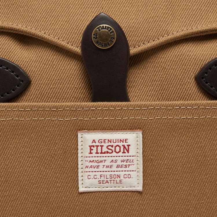 Filson Cotton Briefcase Men's Tan-5