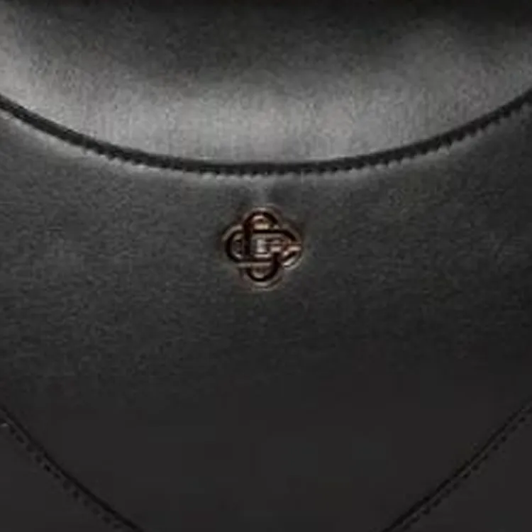 CASABLANCA Calfskin Shoulder Bag Trumpets Women's Black-3
