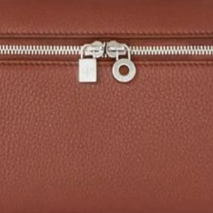 Loro Piana Calfskin Shoulder Bag, Crossbody Bag, Handbag Regular Women's Brick Red-3