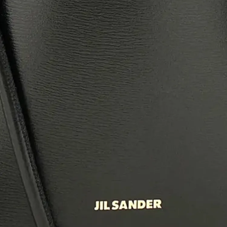 JIL SANDER Nappa Leather Cell Phone Pouch Women's Black-3