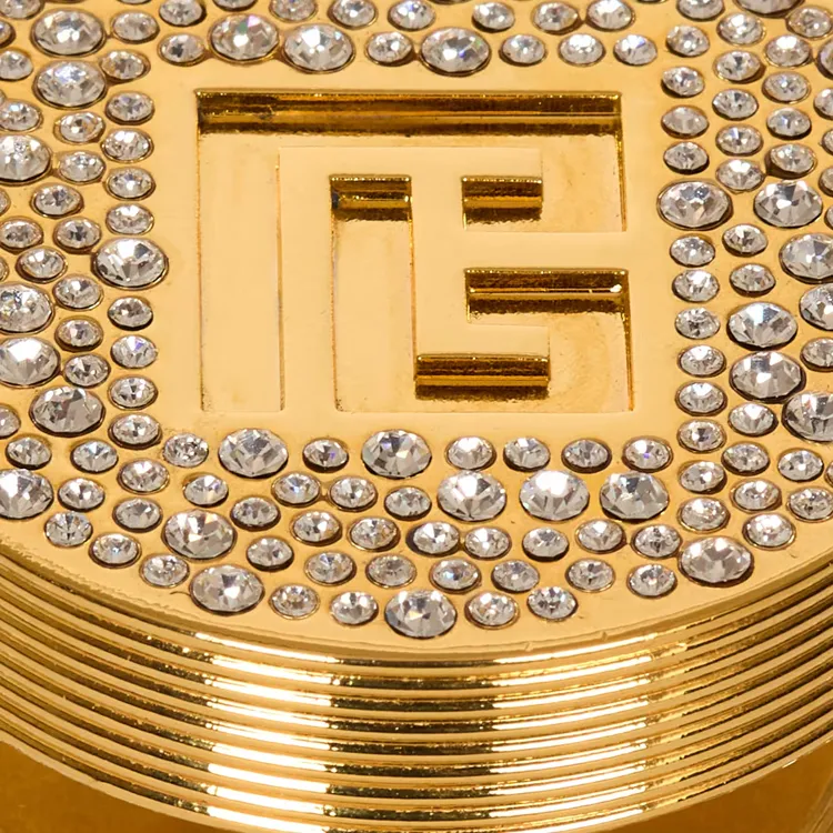 BALMAIN ABS Evening Bag, One Shoulder Clutch Women's Gold-4