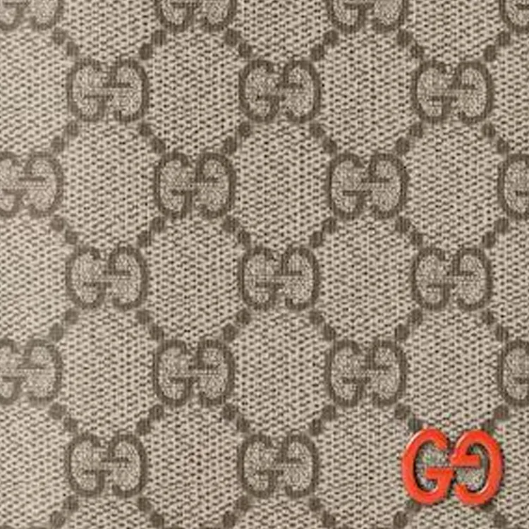 GUCCI Canvas Wallet Men's Beige & Orange-4