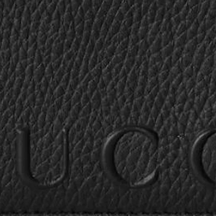 GUCCI Grain Leather Wallet Men's Black-4