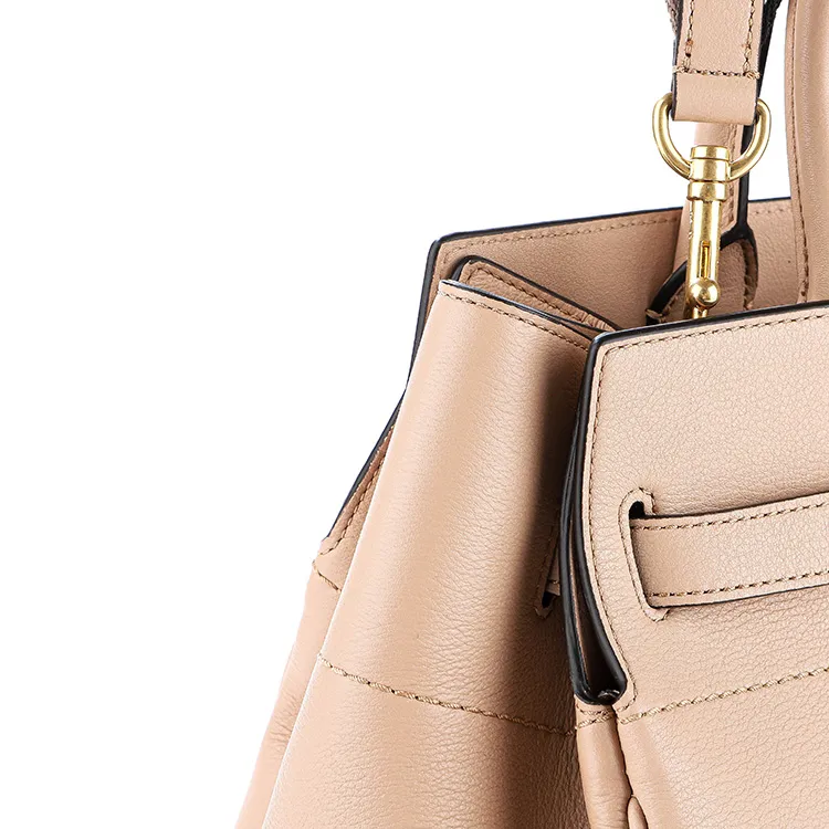 Mulberry Calfskin One Shoulder Handbag Women's Beige-7