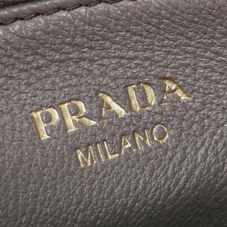 PRADA Calfskin Tote Bag, Shopping Bag, Shoulder Bag, Handbag Women's Gray-9