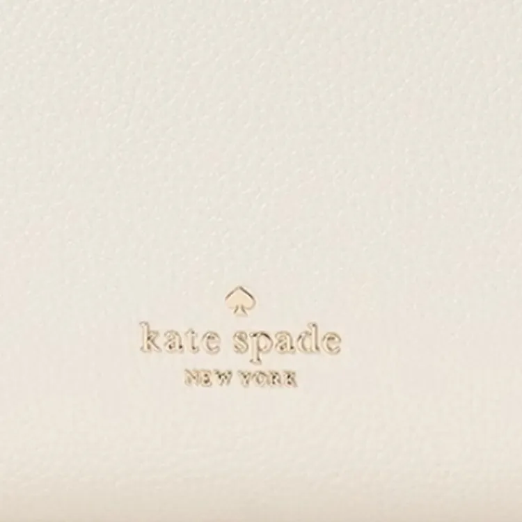 Kate Spade Dumpling Litchi Grain Cow Leather Shoulder Bag Tubas Women's Parchment Paper White-4