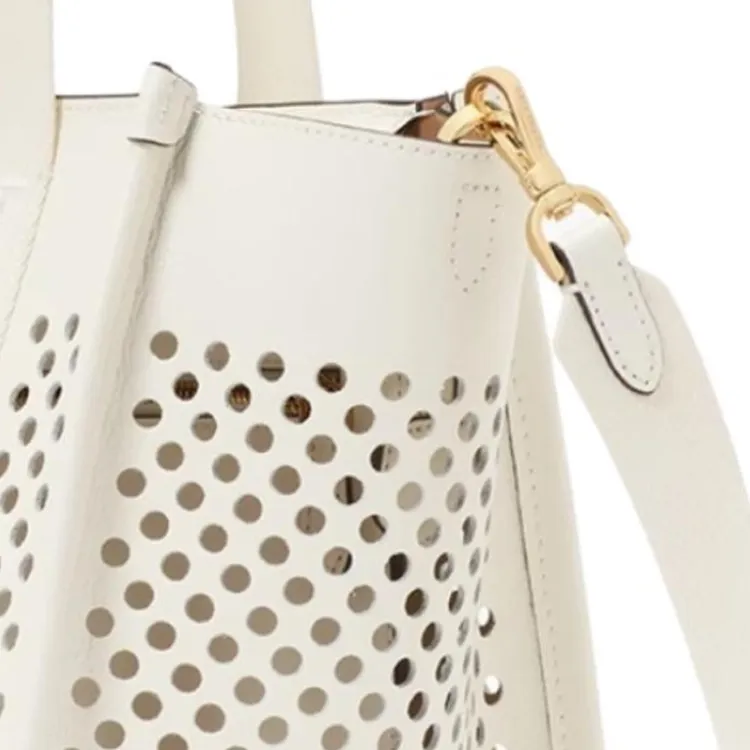 Kate Spade Cow Leather Tote Bag, Shopping Bag, Shoulder Bag, Handbag Trumpets Women's White-4