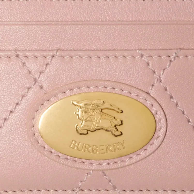 Burberry Calfskin Card Holder Card Holder Women's Pink-2