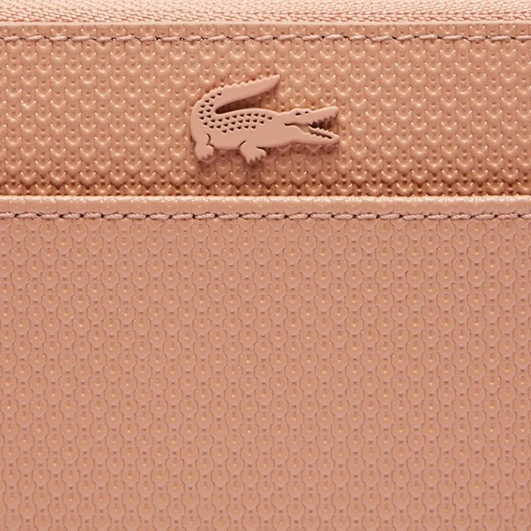LACOSTE Cow Leather Wallet Tubas Women's Beige-2