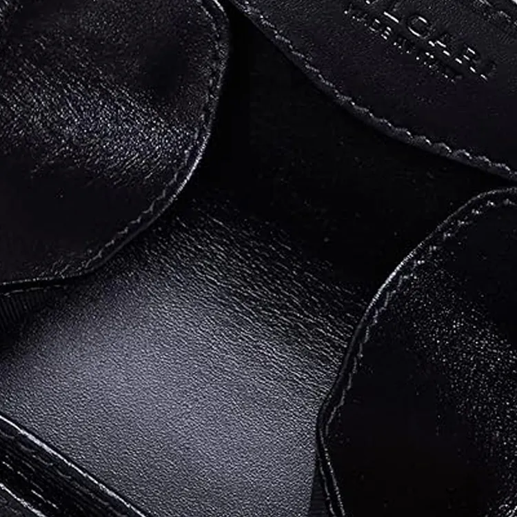 BVLGARI Leather Coin Purse Men's Black-2