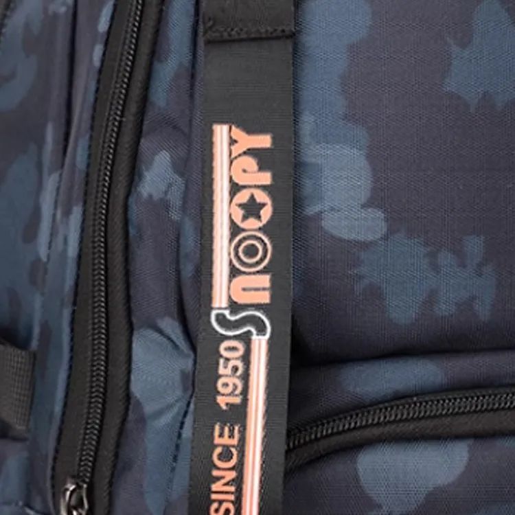 SNOOPY Nylon Fabric Backpack Tubas Men's Camouflage Gray-3