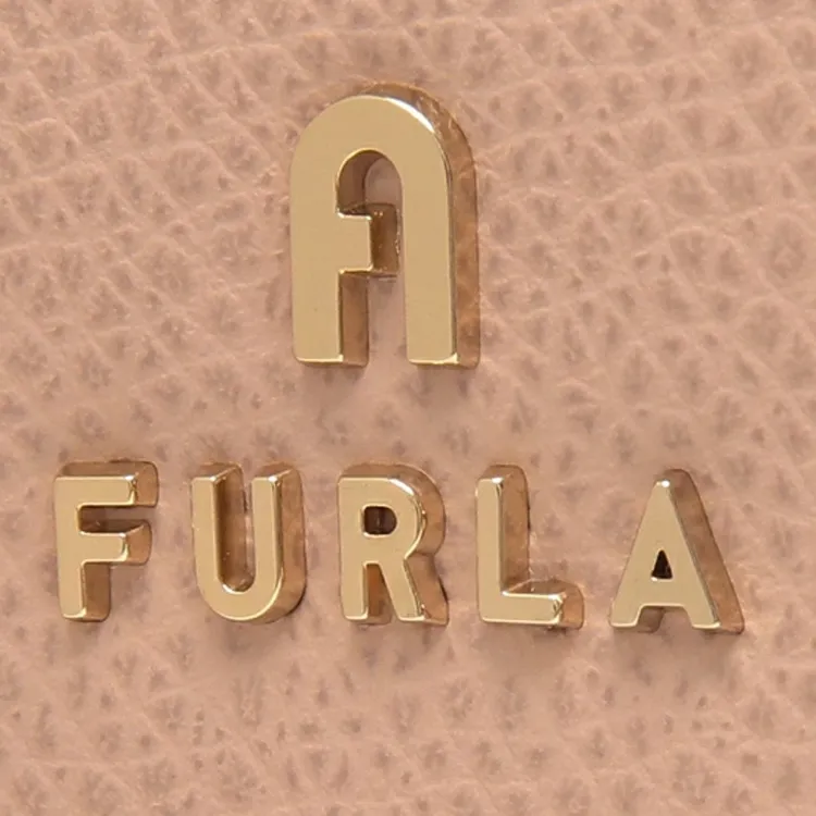 Furla Leather Wallet Mini Women's Beige-5
