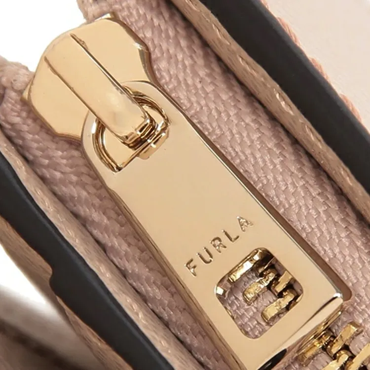 Furla Leather Wallet Mini Women's Beige-6